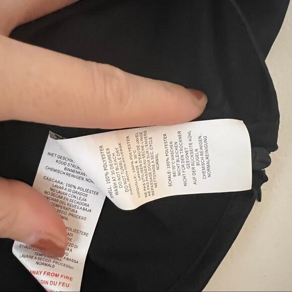 Nasty Gal Black Satin Puff Sleeve Cowl Neck Top - Picture 6 of 6